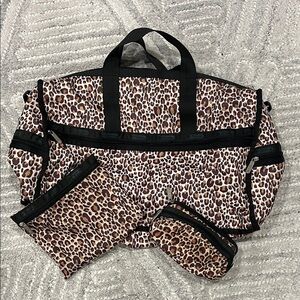 LeSportsac Leopard Print Large Weekender Set